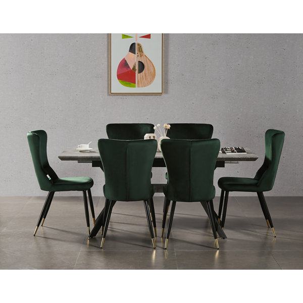 Canora Grey Hartshorne Upholstered Dining Chair Fabric Side Chair